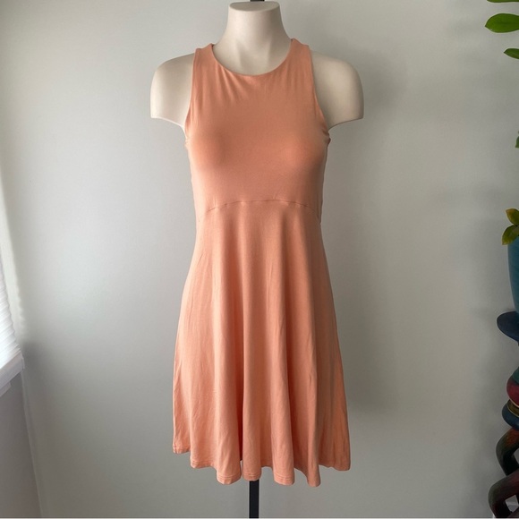 Athleta Santorini Thera Mini Tank Dress Modal Spandex Orange Coral Size Small - Picture 7 of 7